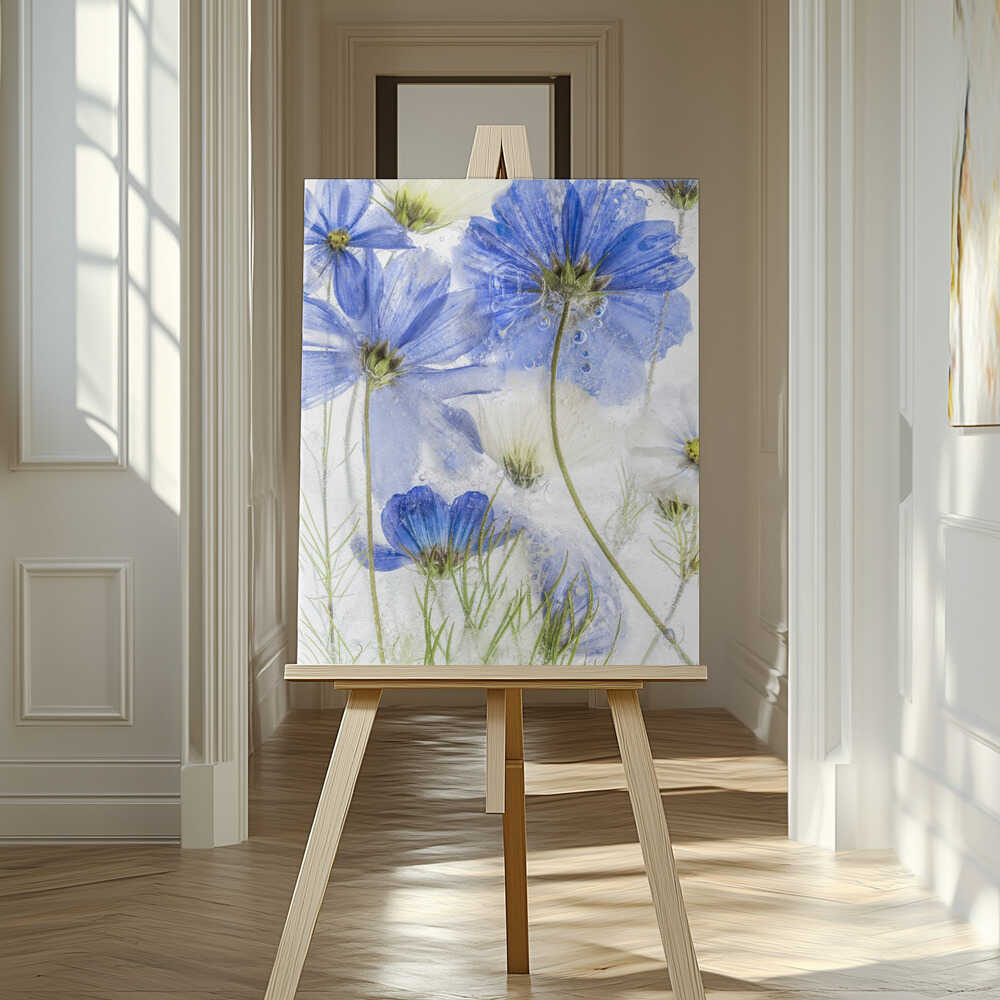 Cosmos blue Canvas Print Wall Art 1X1385163 - ART FEVER - Art Fever
