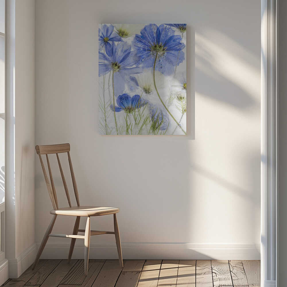 Cosmos blue Canvas Print Wall Art 1X1385163 - ART FEVER - Art Fever