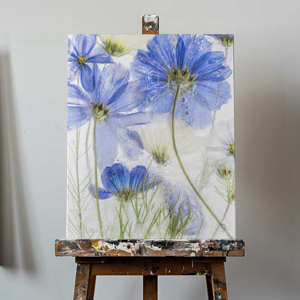 Cosmos blue Canvas Print Wall Art 1X1385163 - ART FEVER - Art Fever