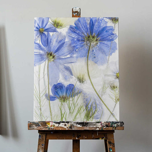 Cosmos blue Canvas Print Wall Art 1X1385163 - ART FEVER - Art Fever
