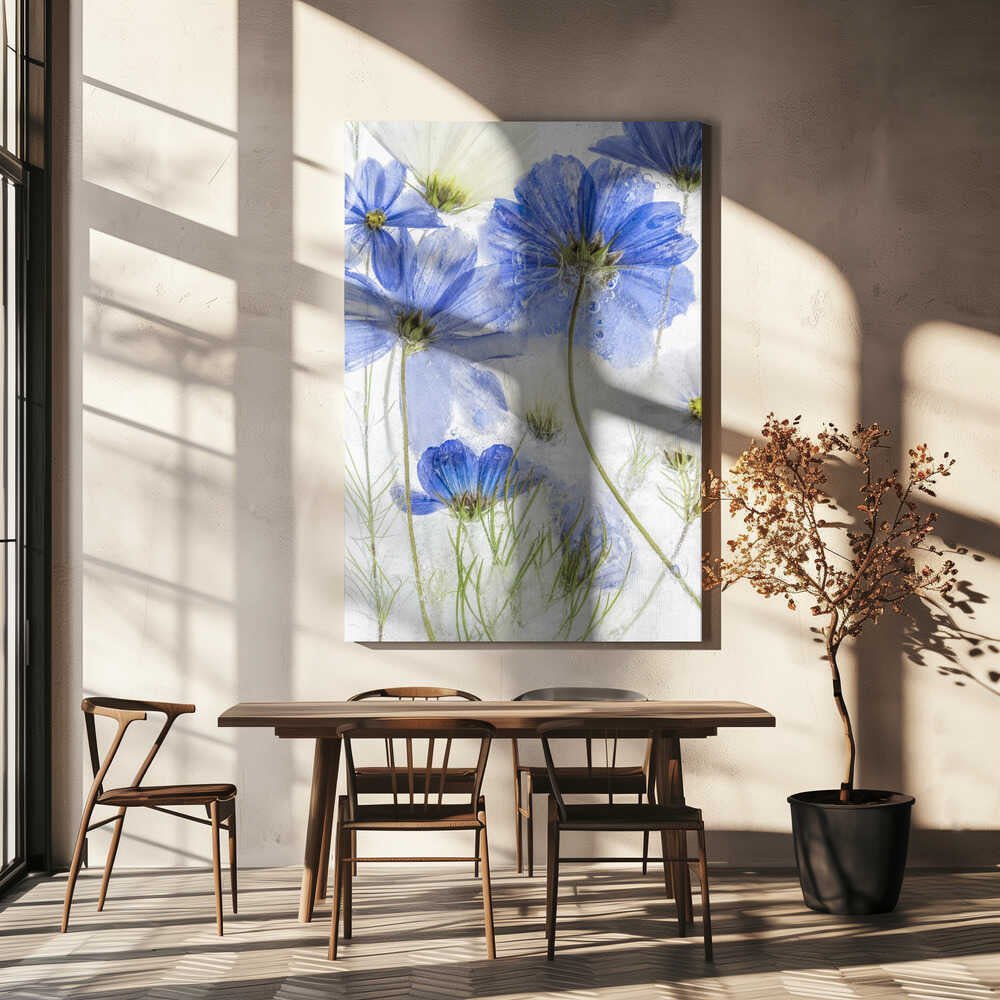 Cosmos blue Canvas Print Wall Art 1X1385163 - ART FEVER - Art Fever