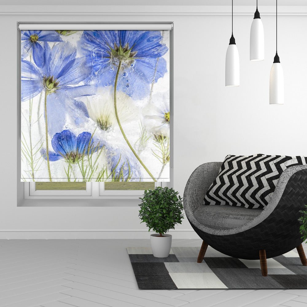 Cosmos blue Printed Picture Photo Roller Blind - 1X1385163 - Art Fever - Art Fever