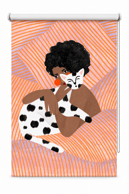Cozy Cat Cuddles Printed Roller Blind - 1X3222585 - Art Fever - Art Fever
