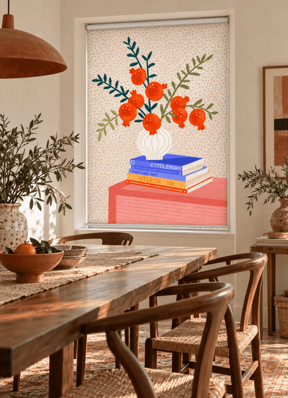 Cozy Tabletop Pomegranates Printed Roller Blind - 1X3676506 - Art Fever - Art Fever