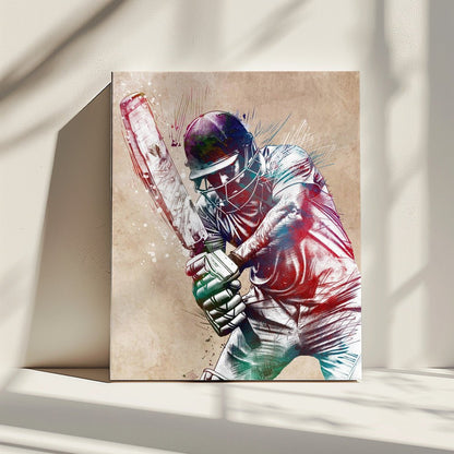 Cricket sport art Canvas Print Wall Art 1X2837994 - ART FEVER - Art Fever