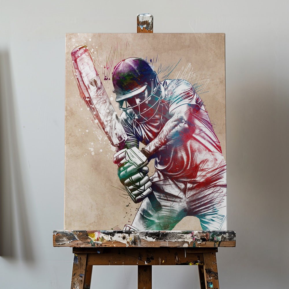 Cricket sport art Canvas Print Wall Art 1X2837994 - ART FEVER - Art Fever