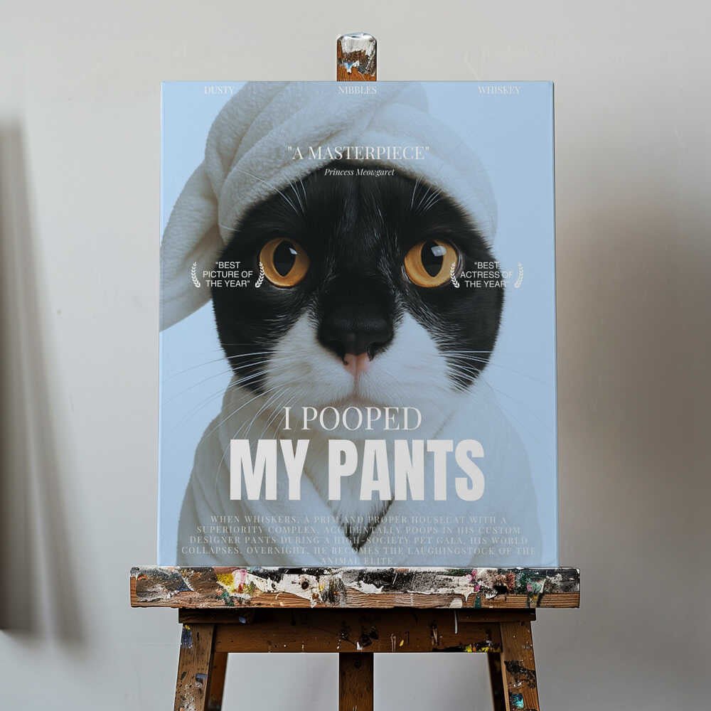 Cute Cat Movie Poster Canvas Print Wall Art 1X3213396 - ART FEVER - Art Fever