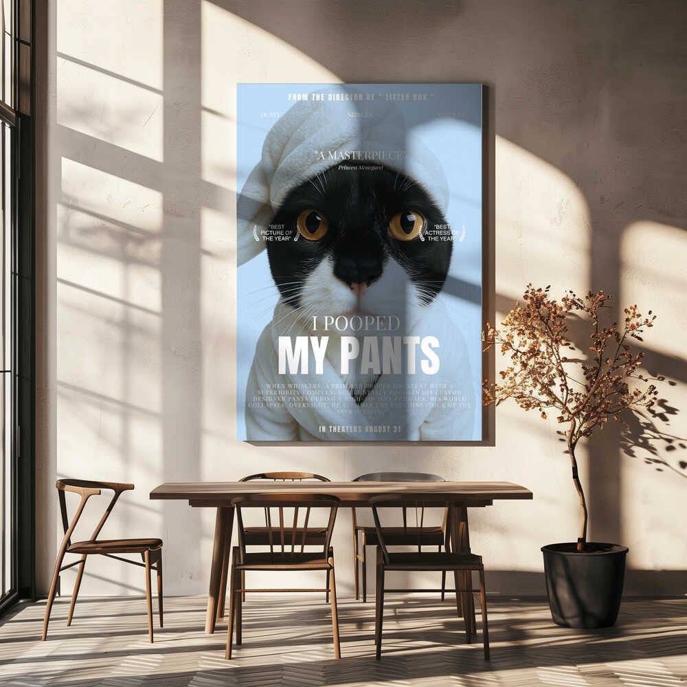 Cute Cat Movie Poster Canvas Print Wall Art 1X3213396 - ART FEVER - Art Fever