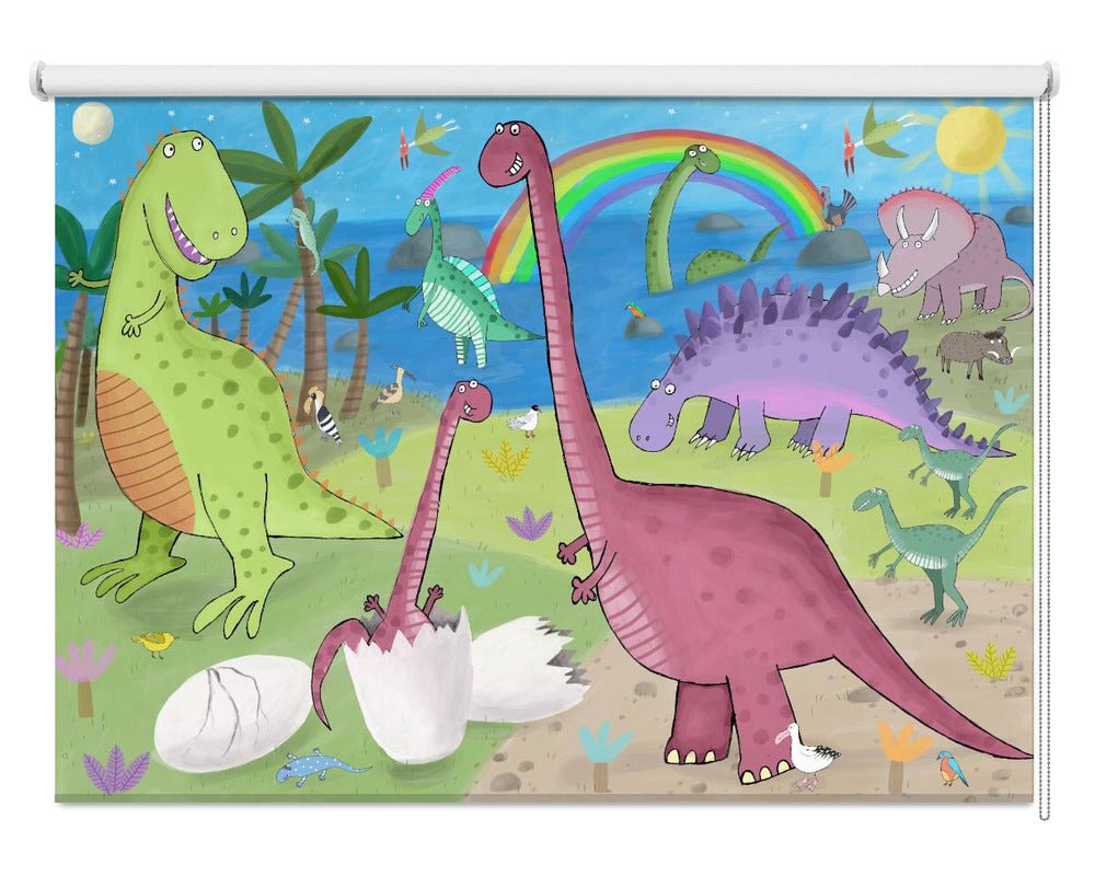 Cute Dinosaur in the Jurassic Park by Artist Carla Daly Printed Picture Photo Roller Blind - 1X2898753 - Art Fever - Art Fever