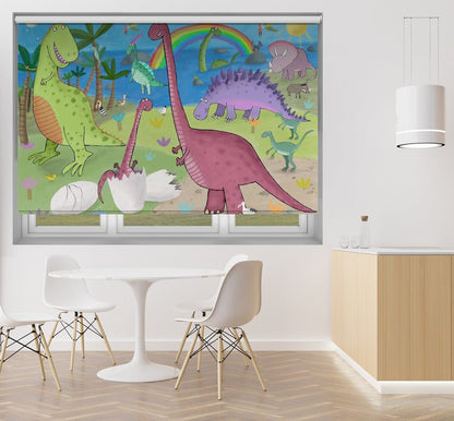 Cute Dinosaur in the Jurassic Park by Artist Carla Daly Printed Picture Photo Roller Blind - 1X2898753 - Art Fever - Art Fever