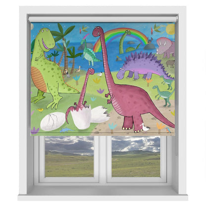 Cute Dinosaur in the Jurassic Park by Artist Carla Daly Printed Picture Photo Roller Blind - 1X2898753 - Art Fever - Art Fever