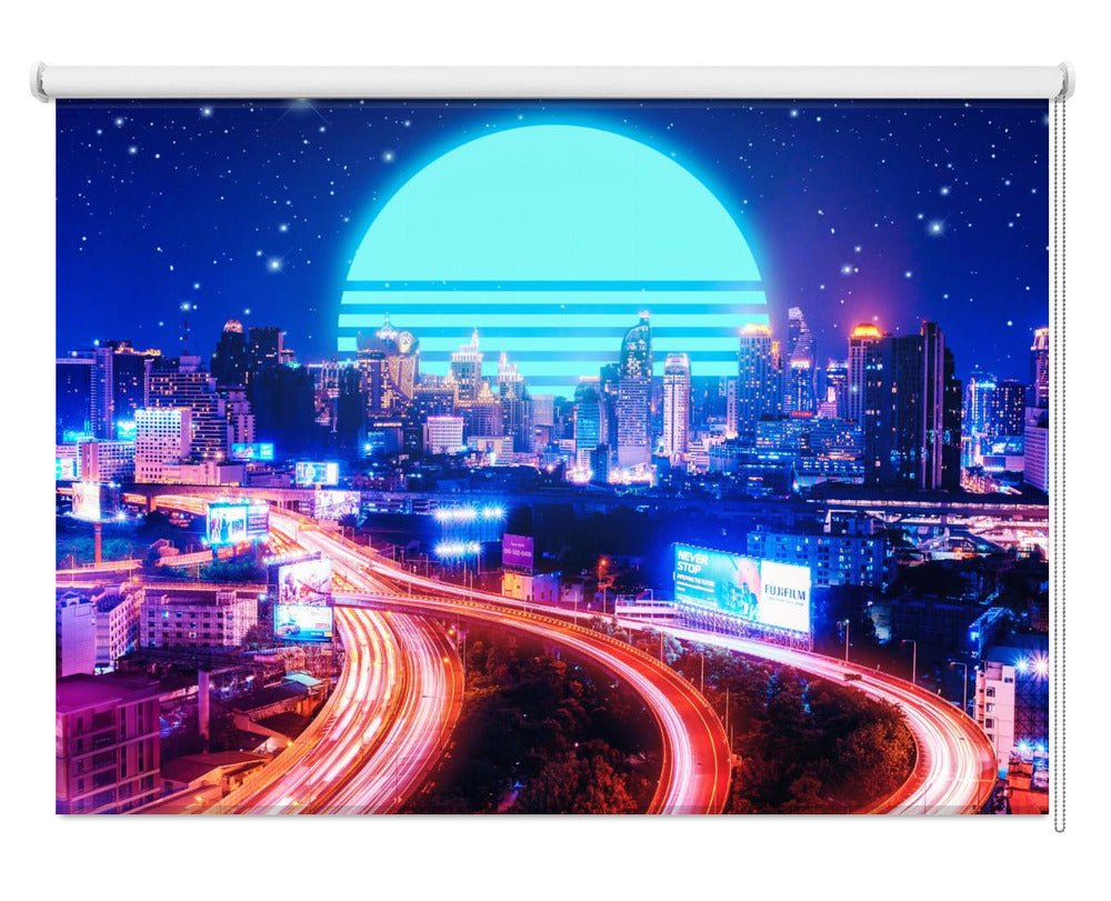 Cyber Bangkok Printed Picture Photo Roller Blind - 1X2621498 - Art Fever - Art Fever
