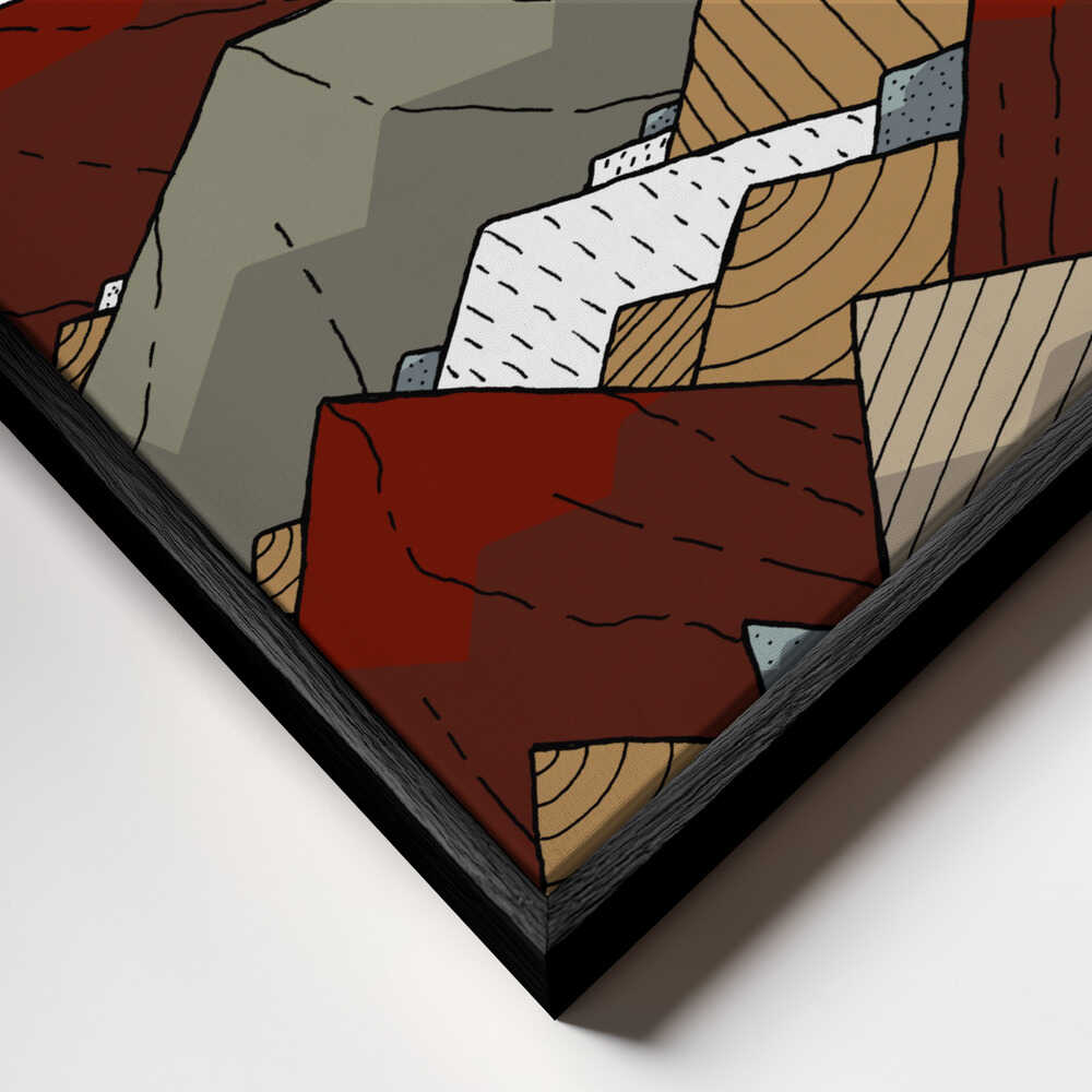 Dark red peaks Canvas Print Wall Art 1X3014467 - ART FEVER - Art Fever