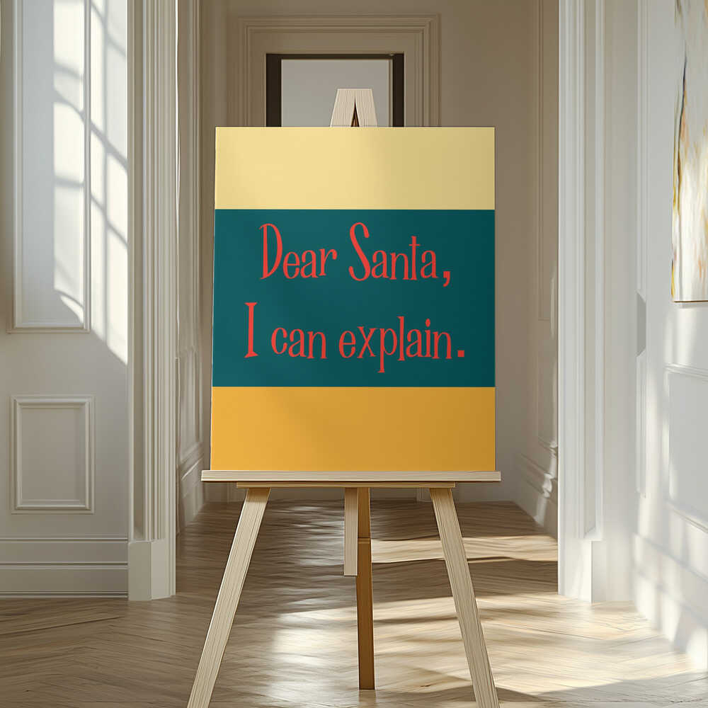 Dear Santa , I can explain Canvas Print Wall Art 1X3347730 - ART FEVER - Art Fever