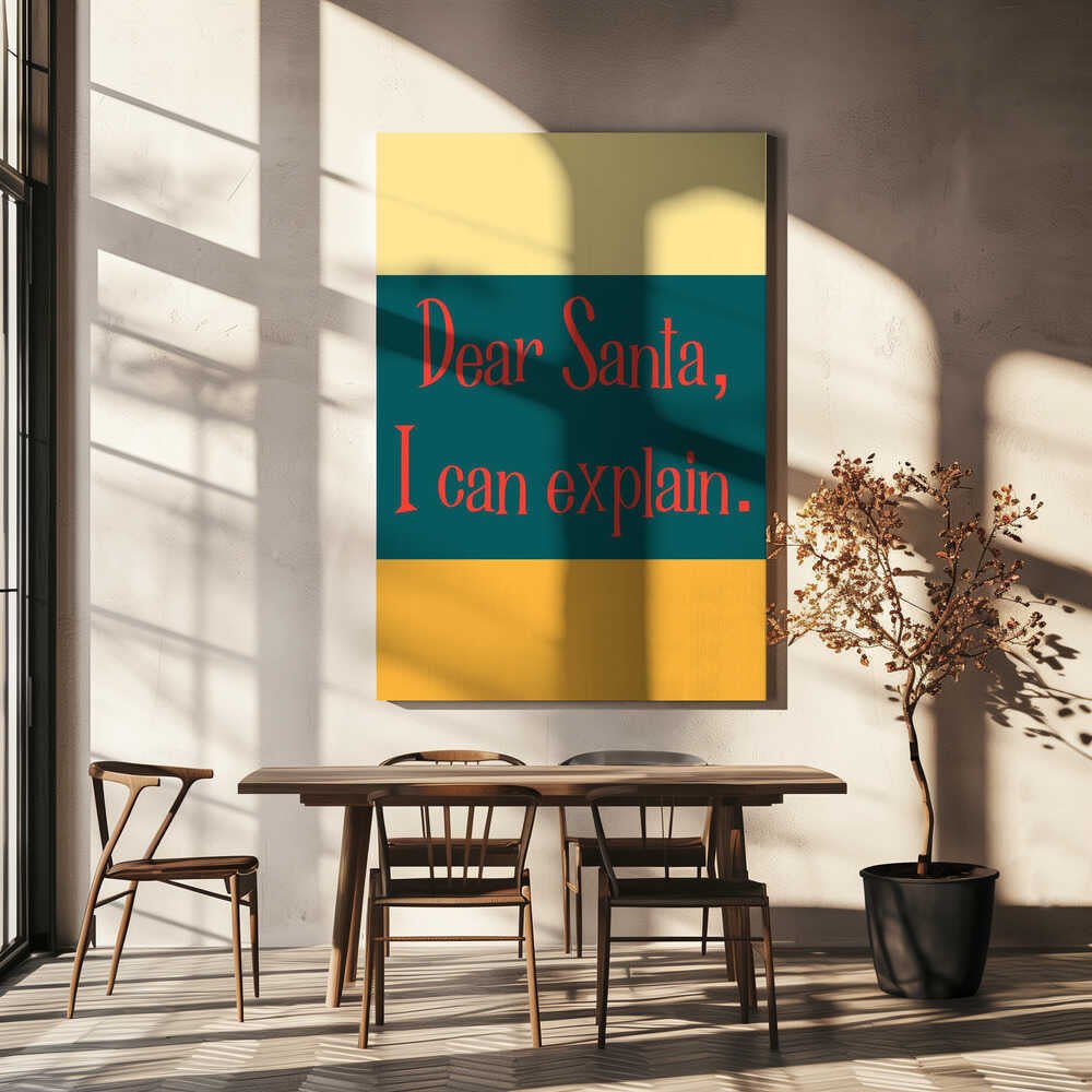 Dear Santa , I can explain Canvas Print Wall Art 1X3347730 - ART FEVER - Art Fever