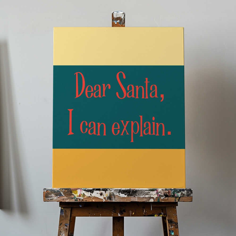 Dear Santa , I can explain Canvas Print Wall Art 1X3347730 - ART FEVER - Art Fever