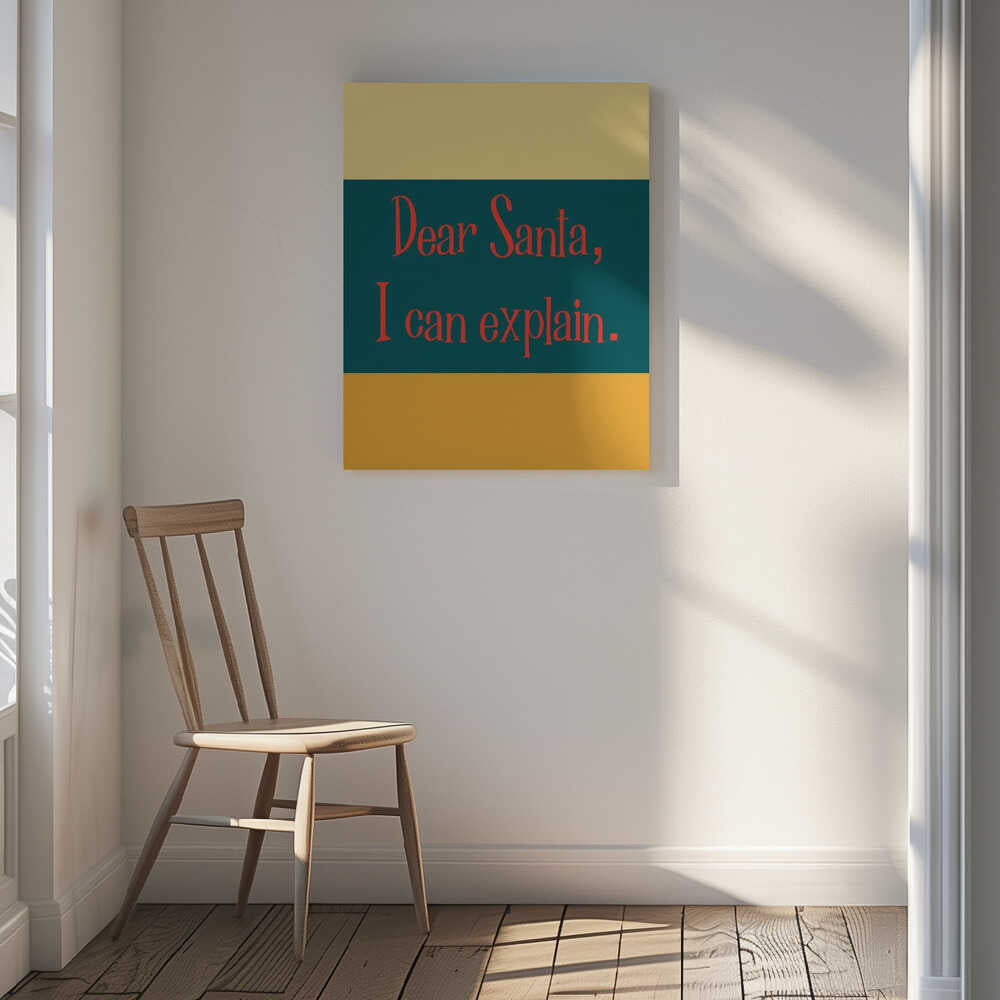 Dear Santa , I can explain Canvas Print Wall Art 1X3347730 - ART FEVER - Art Fever