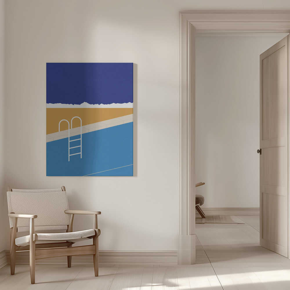 Desert Pool Canvas Print Wall Art 1X2530543 - ART FEVER - Art Fever