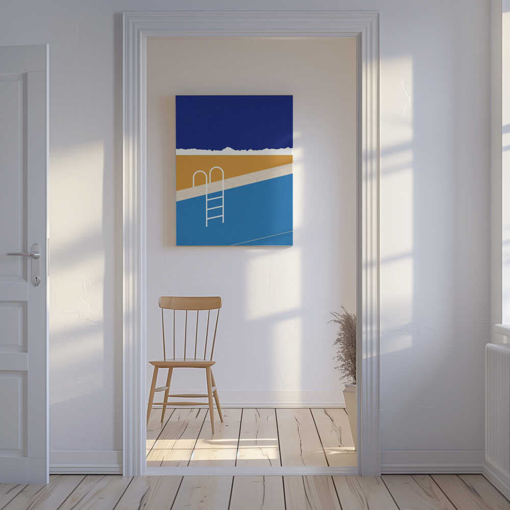 Desert Pool Canvas Print Wall Art 1X2530543 - ART FEVER - Art Fever