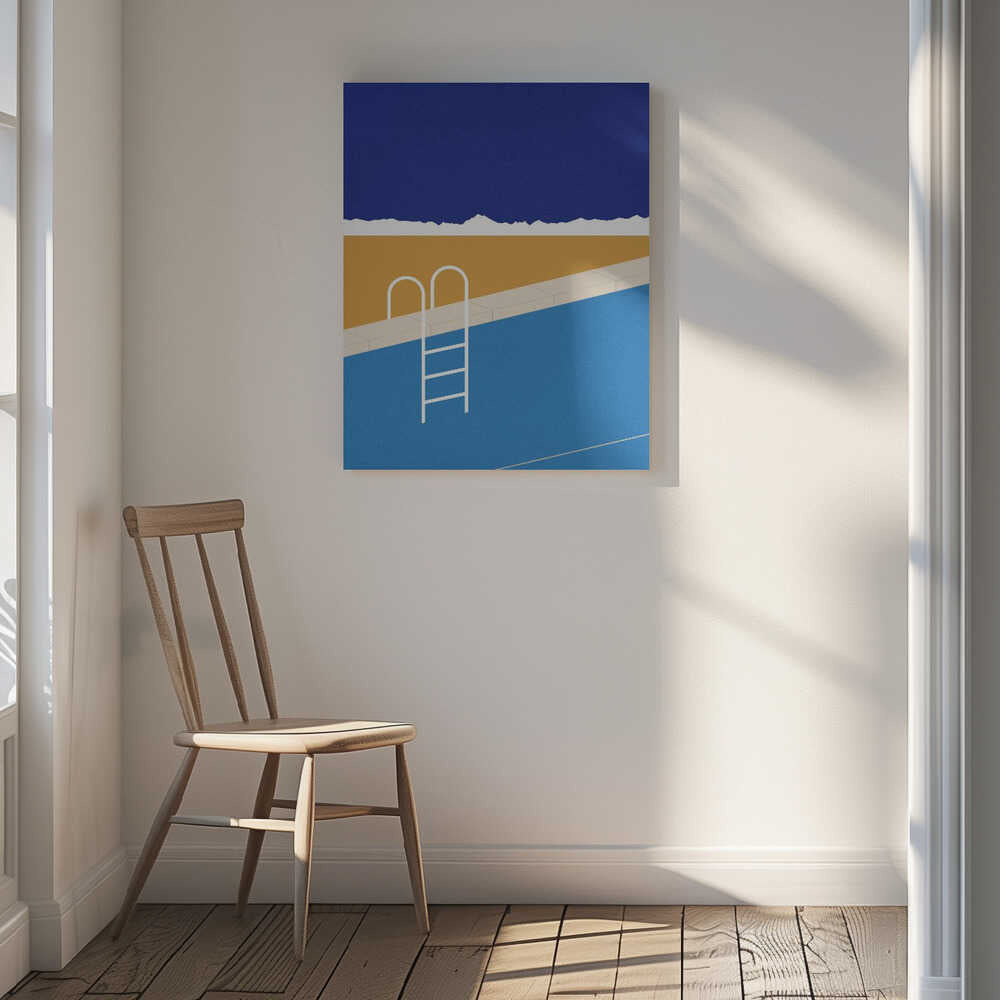 Desert Pool Canvas Print Wall Art 1X2530543 - ART FEVER - Art Fever