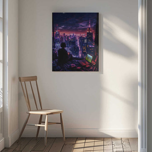 Digital Gaming Room Fantasy City Canvas Print Wall Art 1X2925598 - ART FEVER - Art Fever