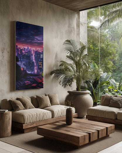 Digital Gaming Room Fantasy City Canvas Print Wall Art 1X2925598 - ART FEVER - Art Fever