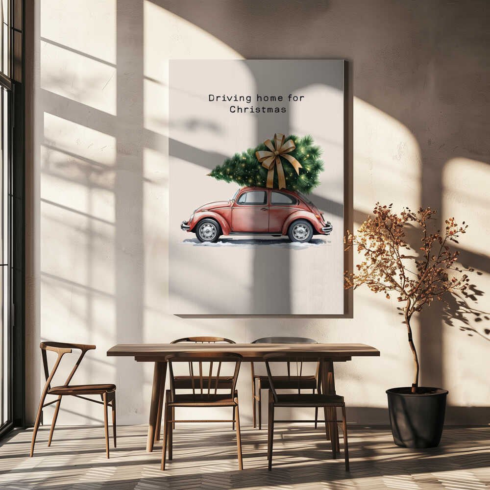 Driving Home for Christmas Canvas Print Wall Art 1X3231065 - ART FEVER - Art Fever