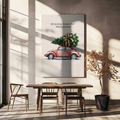 Driving Home for Christmas Canvas Print Wall Art 1X3231065 - ART FEVER - Art Fever