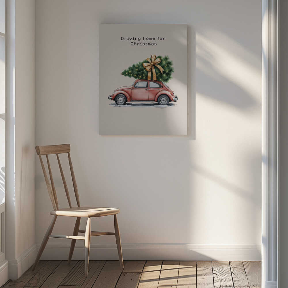 Driving Home for Christmas Canvas Print Wall Art 1X3231065 - ART FEVER - Art Fever