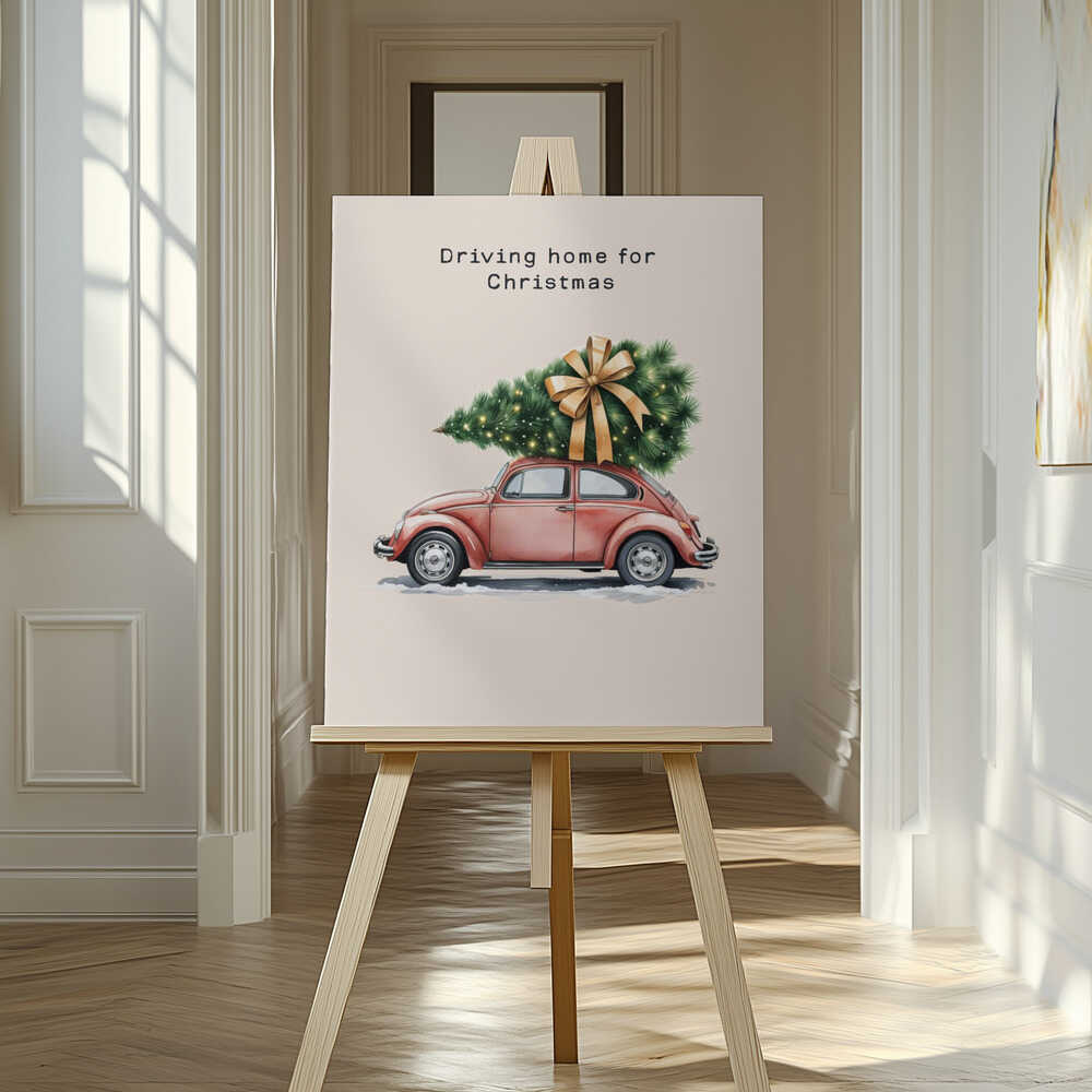 Driving Home for Christmas Canvas Print Wall Art 1X3231065 - ART FEVER - Art Fever