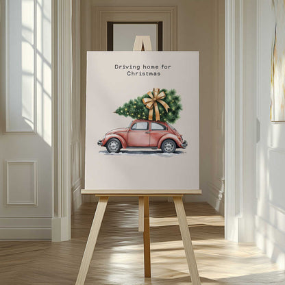 Driving Home for Christmas Canvas Print Wall Art 1X3231065 - ART FEVER - Art Fever