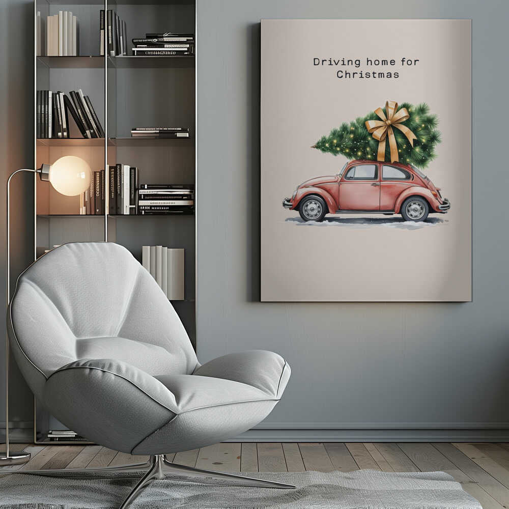 Driving Home for Christmas Canvas Print Wall Art 1X3231065 - ART FEVER - Art Fever