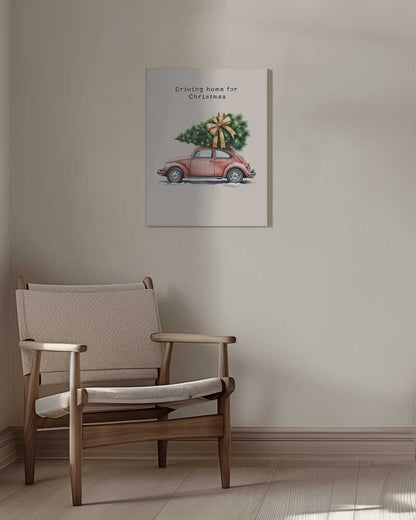 Driving Home for Christmas Canvas Print Wall Art 1X3231065 - ART FEVER - Art Fever