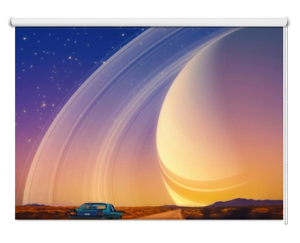 Driving to Saturn Printed Picture Photo Roller Blind - 1X2998776 - Art Fever - Art Fever