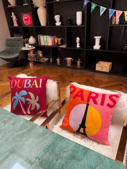 Dubai Needlepoint Cushion - The Pillow Drop - Art Fever