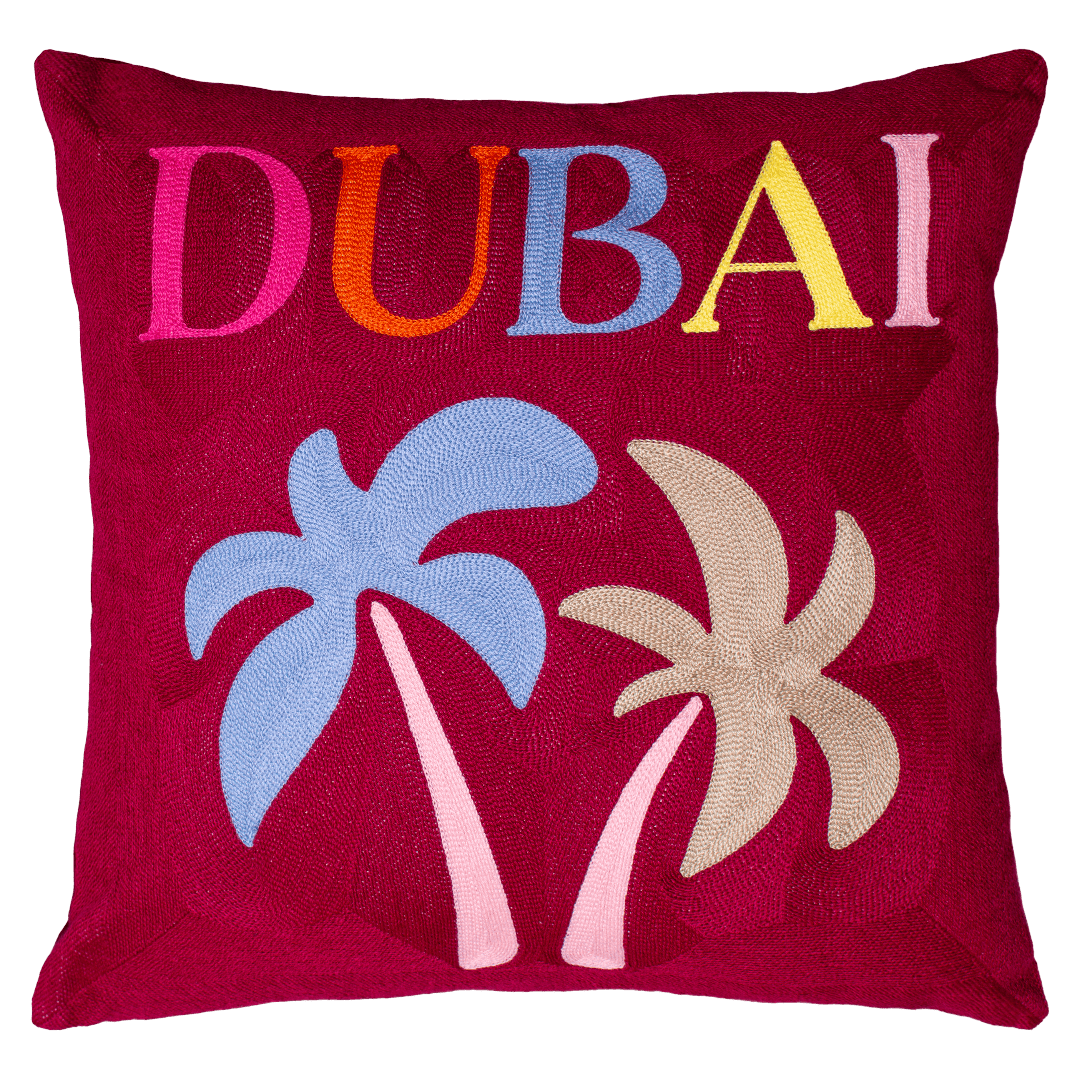 Dubai Needlepoint Cushion - The Pillow Drop - Art Fever