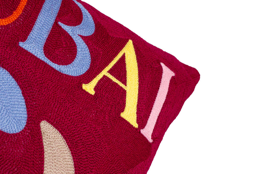 Dubai Needlepoint Cushion - The Pillow Drop - Art Fever