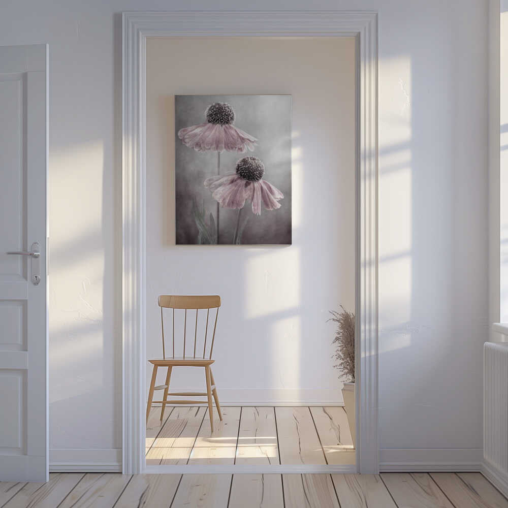 Duet Helenium Floral Canvas Print Wall Art 1X1532222 - ART FEVER - Art Fever