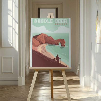 Durdle Door Dorset Travel Print Canvas Print Wall Art 1X2666092 - ART FEVER - Art Fever