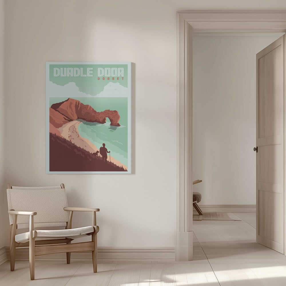 Durdle Door Dorset Travel Print Canvas Print Wall Art 1X2666092 - ART FEVER - Art Fever