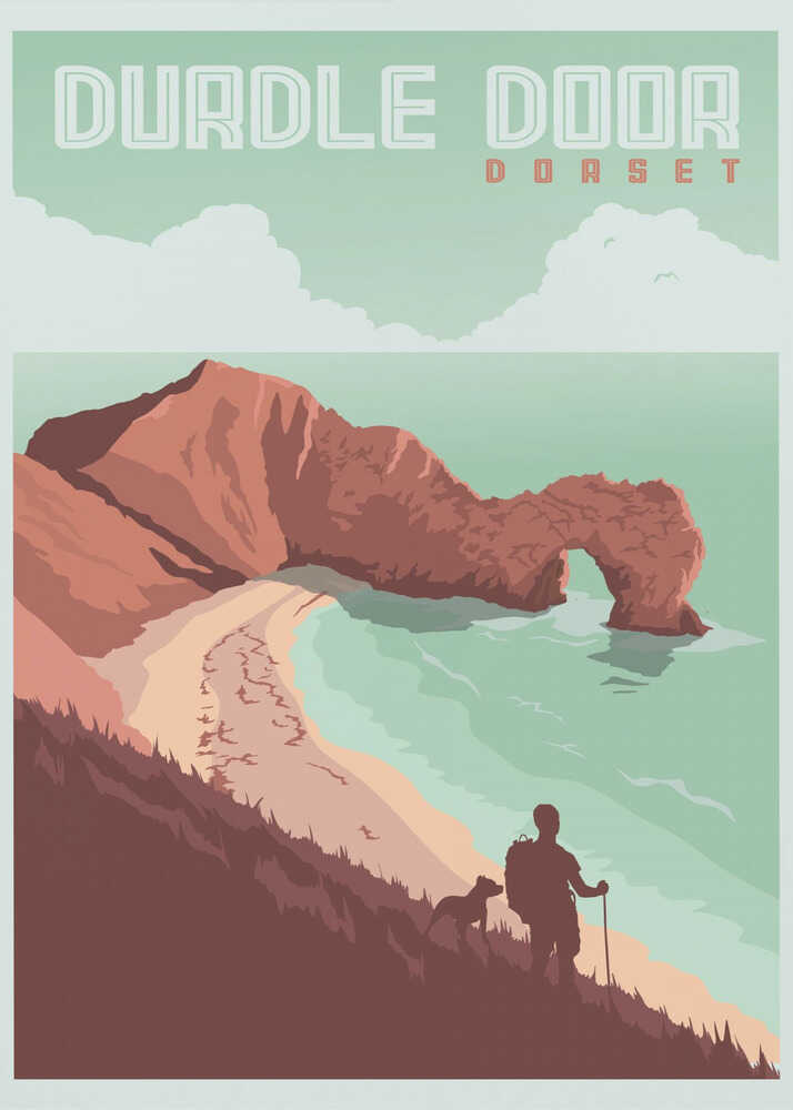 Durdle Door Dorset Travel Print Canvas Print Wall Art 1X2666092 - ART FEVER - Art Fever