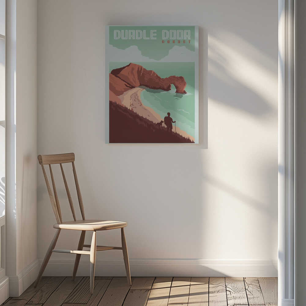 Durdle Door Dorset Travel Print Canvas Print Wall Art 1X2666092 - ART FEVER - Art Fever