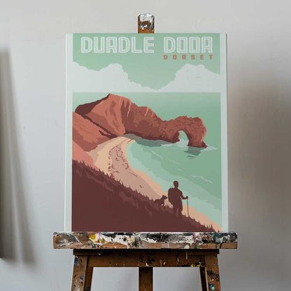 Durdle Door Dorset Travel Print Canvas Print Wall Art 1X2666092 - ART FEVER - Art Fever