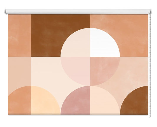 Earthy Abstract Shapes Printed Roller Blind-2861717 - Art Fever - Art Fever