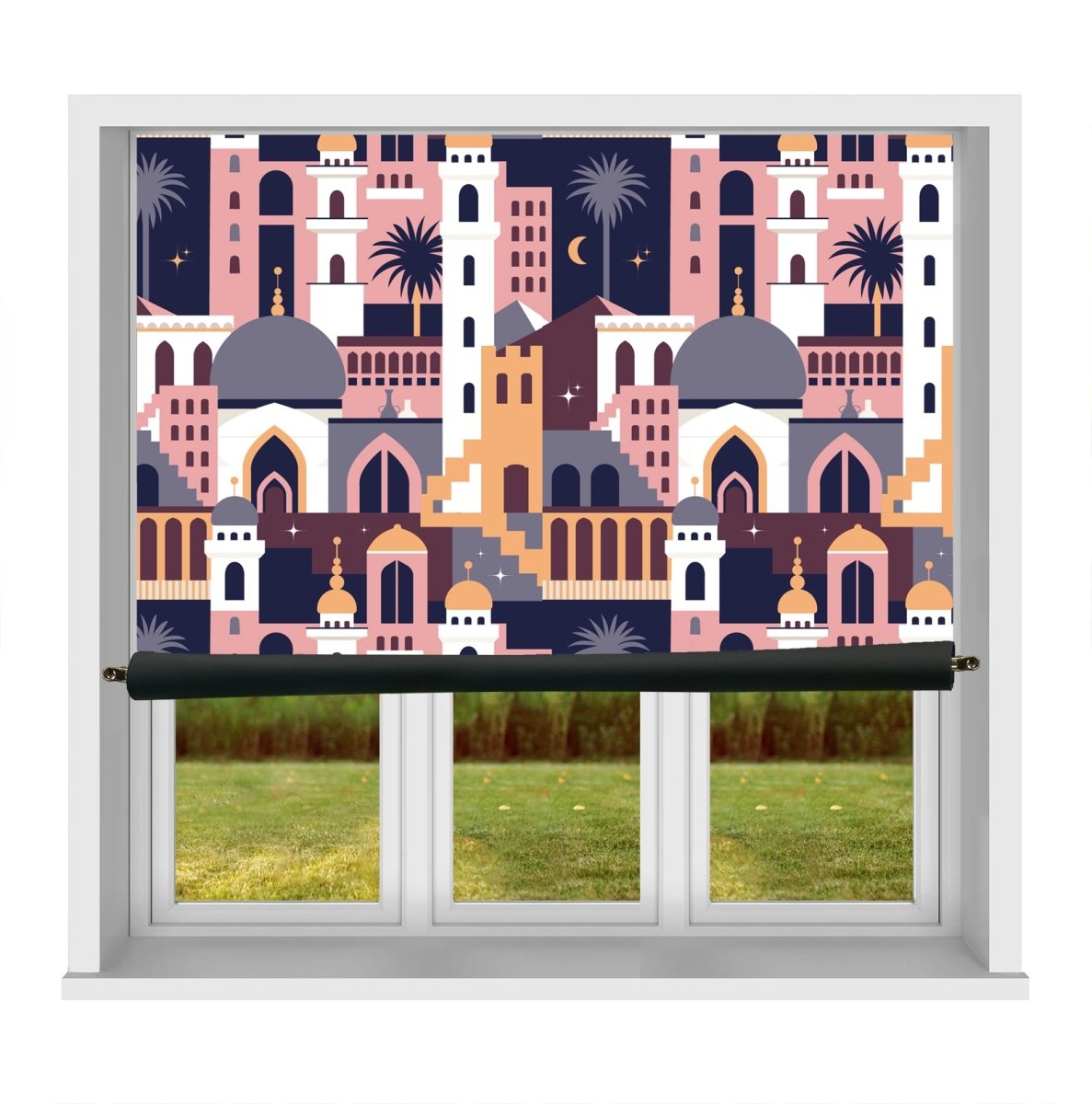 EasyBlock Magnetic Blackout Blind Arabic Cityscape Repeat Pattern - EB31 - Art Fever - Art Fever