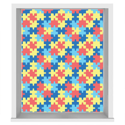 EasyBlock Magnetic Blackout Blind Colouful Puzzle Pieces Repeat Pattern - EB30 - Art Fever - Art Fever