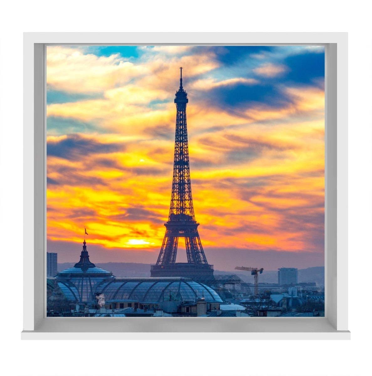 EasyBlock Magnetic Blackout Blind Paris Eiffel Tower at Sunset Scene - EB52 - Art Fever - Art Fever