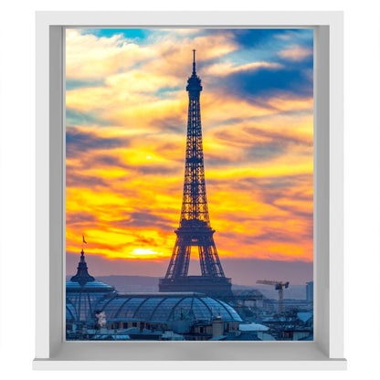 EasyBlock Magnetic Blackout Blind Paris Eiffel Tower at Sunset Scene - EB52 - Art Fever - Art Fever