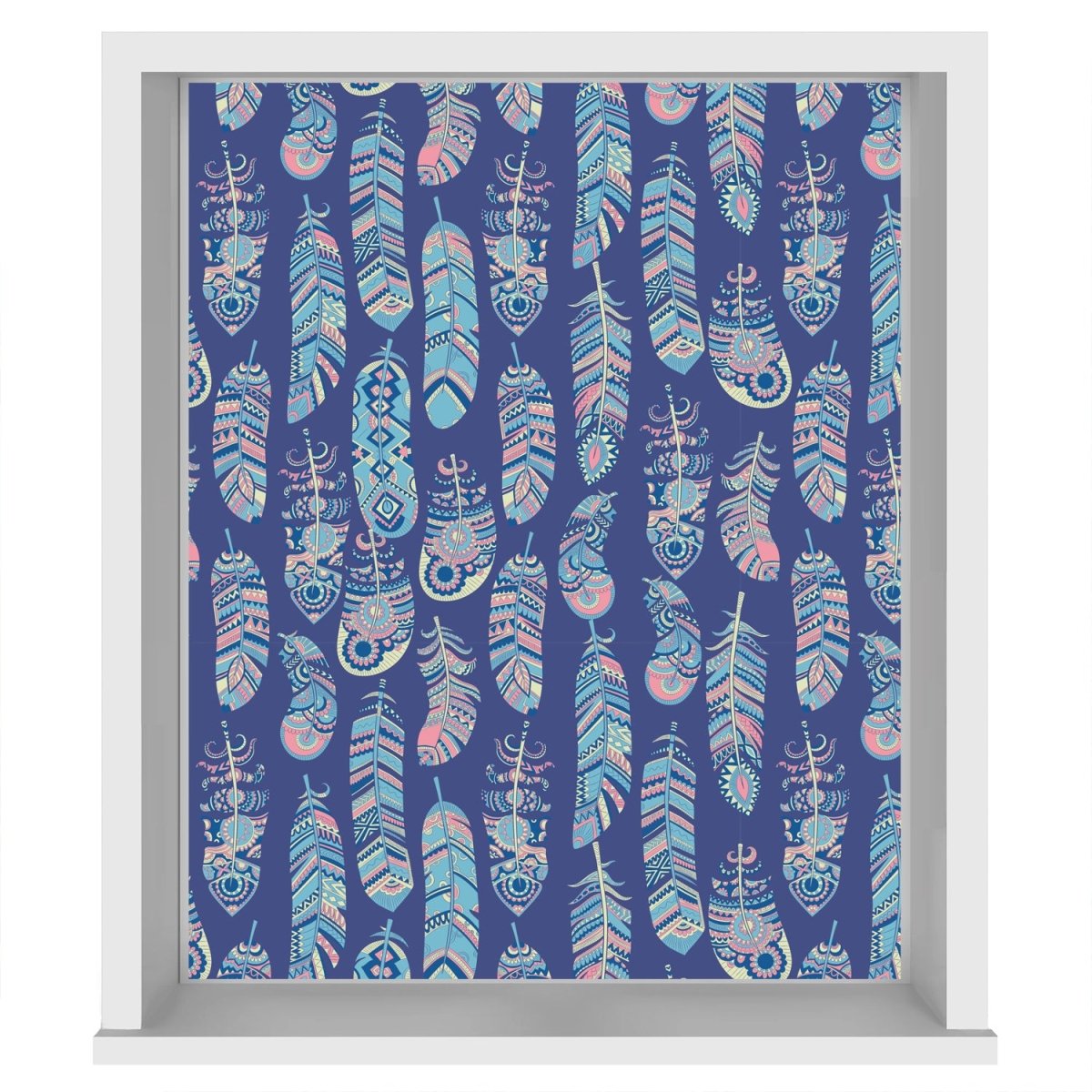 EasyBlock Magnetic Blackout Blind Tribal Feathers Pattern - EB26 - Art Fever - Art Fever