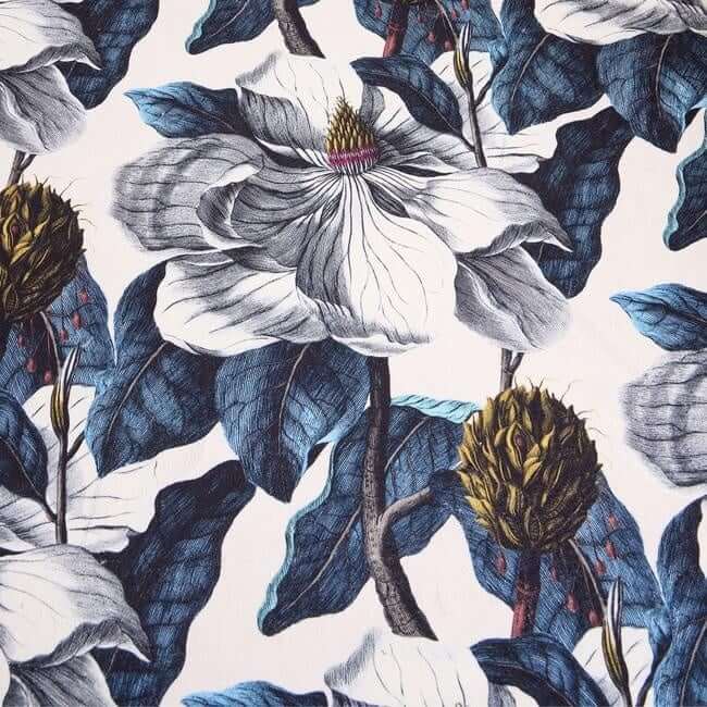 Eco - Washable Blue Rug Floral Design - The Rugs - Art Fever